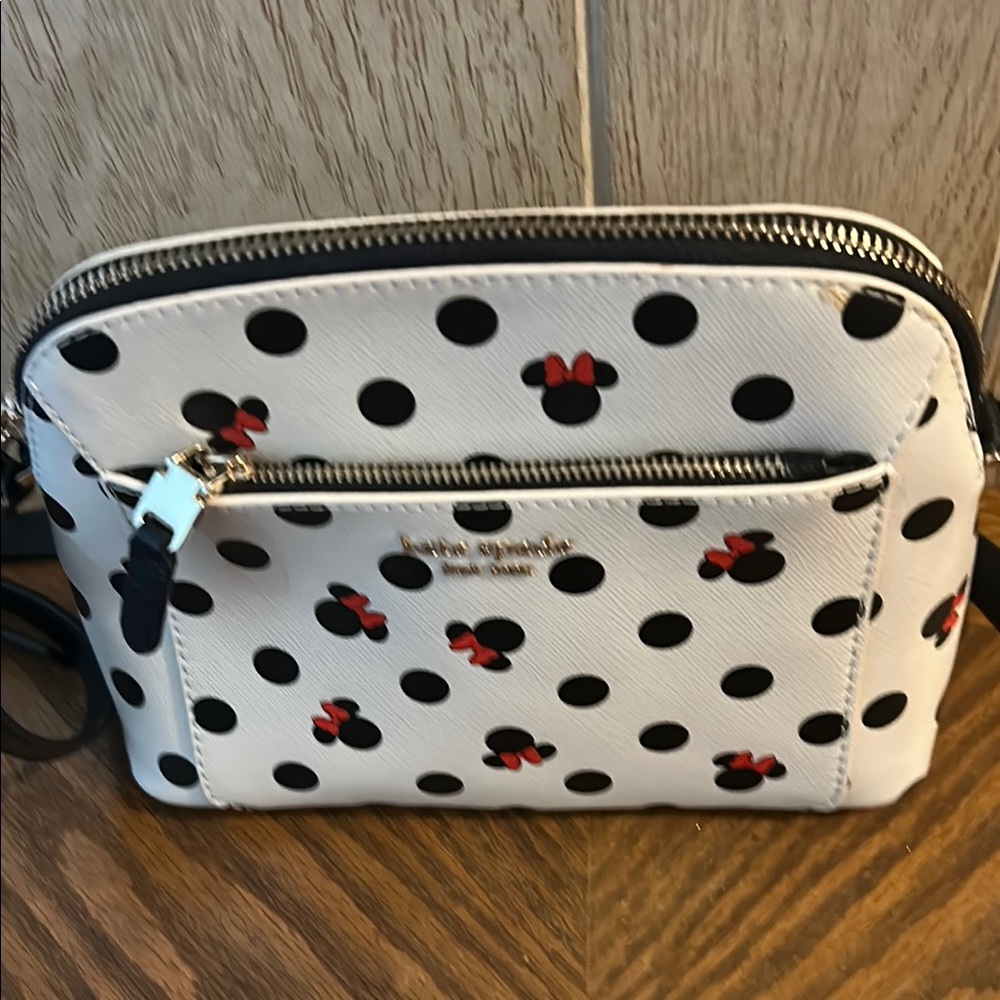 Kate Spade Polka Dot Crossbody Bag with Red Accents, Minnie Mouse